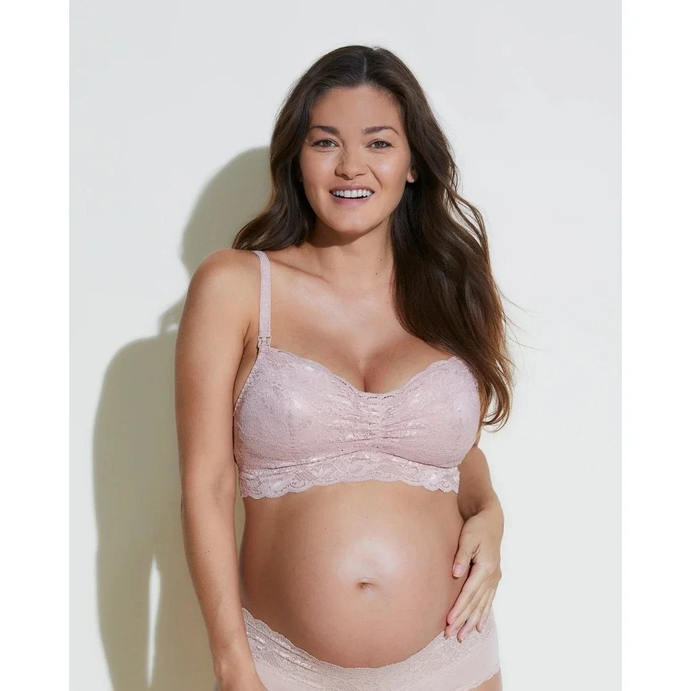 Cosabella Never Say Never Nursing Mommie‎ Bralette Women Size XL Mandorla New